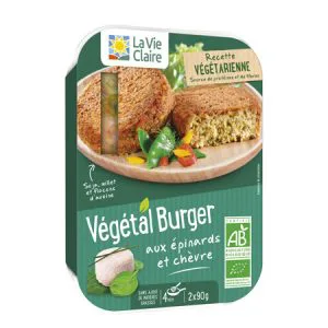 Burger végétal aux épinards et au chèvre bio