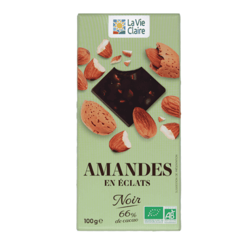 TAB CHOC NOIR 66% AMANDES