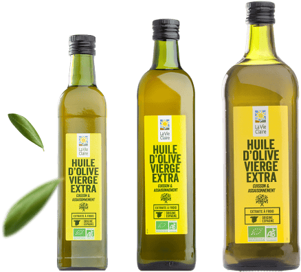 Gamme huiles d'olives du quotidien en 50 cl, 75 cl et 1 l